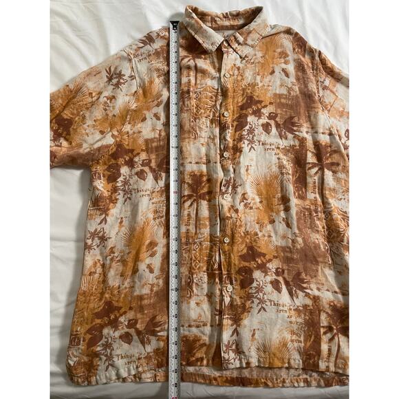 Margaritaville short sleeve button down SZ XXL silk/linen blend - Picture 7 of 7